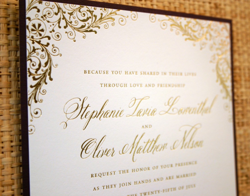 intricate foil detailing is devine
