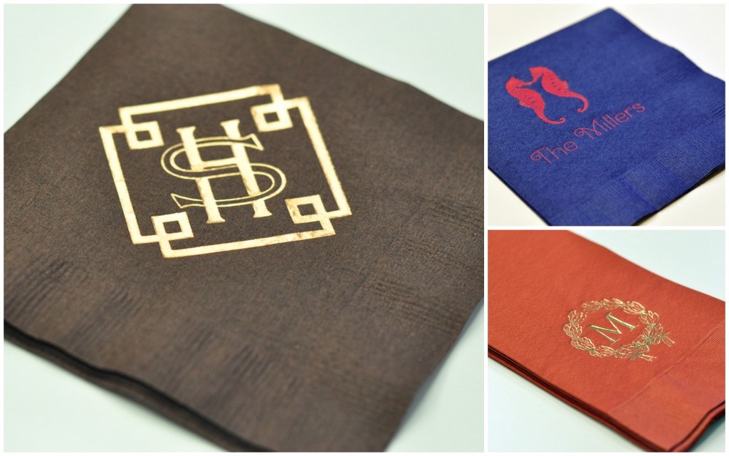 foil stamped napkins, oh my!