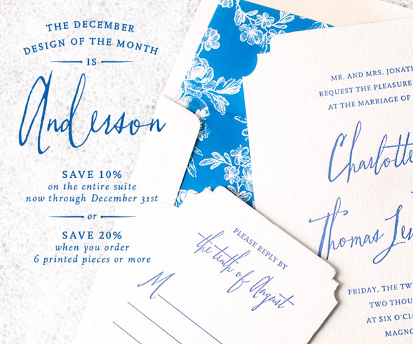Up to 20% off the Design of the Month