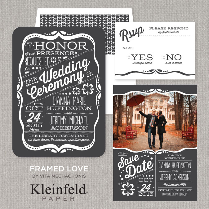 Kleinfeld Paper Sweet Chalkboard Wedding Invitation San Go
