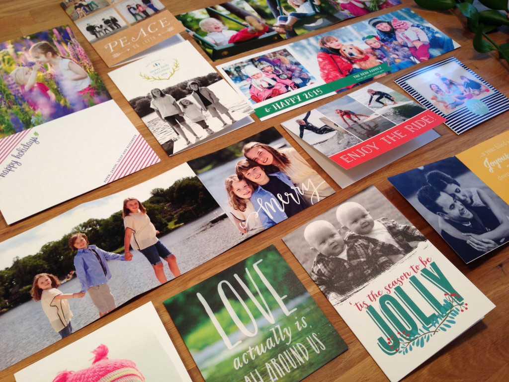 folded holiday cards give you a little extra space for your favorite photos