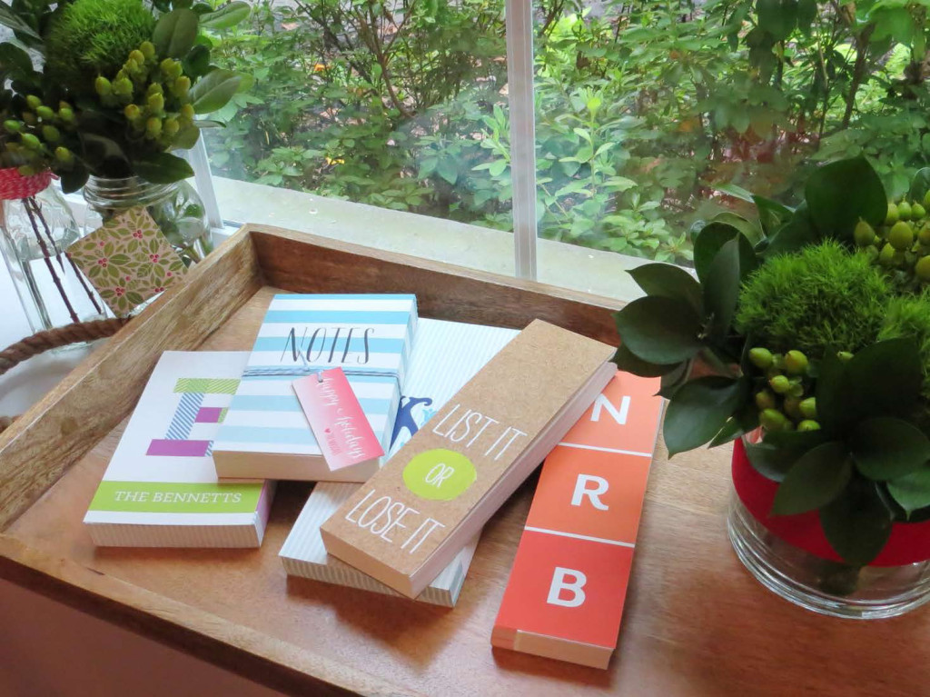 custom notepads are perfect for stocking stuffers or hostess gifts