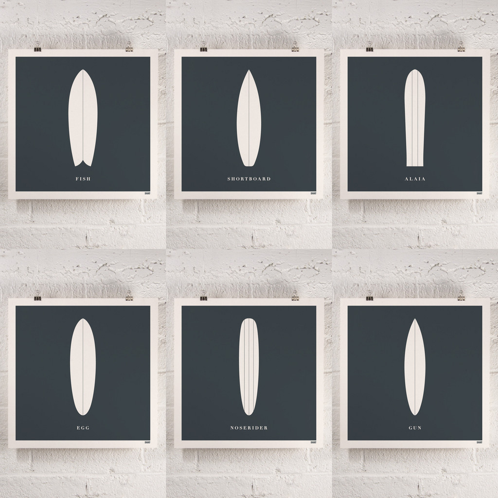 Orange and Park Surf Prints